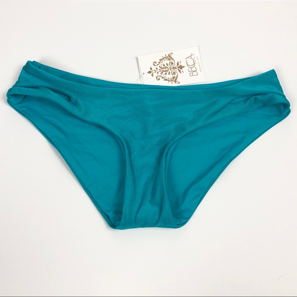🌈Becca Rebecca Virtue Teal Bikini Bottoms Cut Out